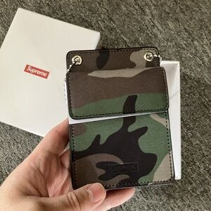 Supreme Green and Brown Camouflage Card Holder
